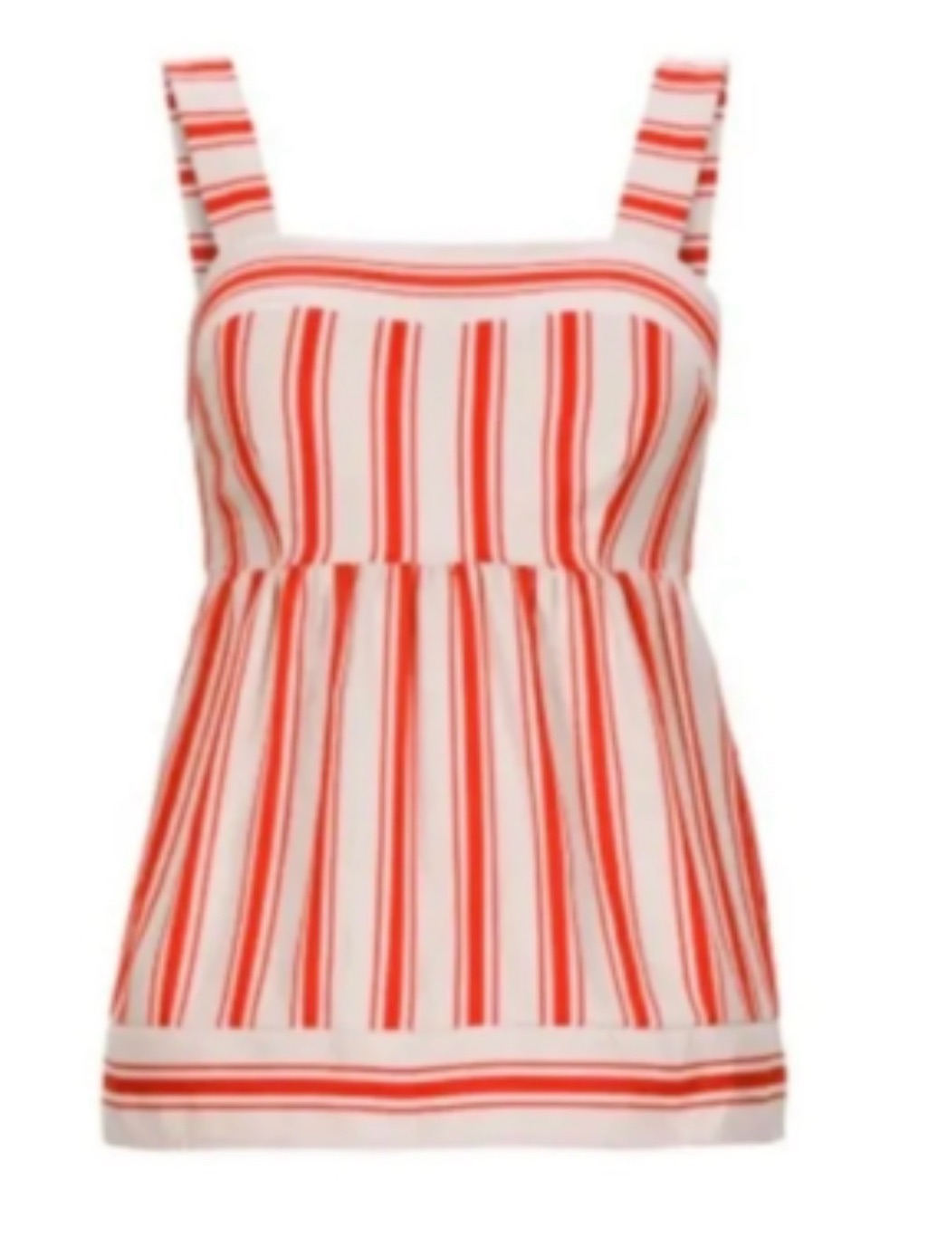 Cabi Brunch Tank Top Orange Cream Adjustable Strap Linen Cotton Blend Size Small